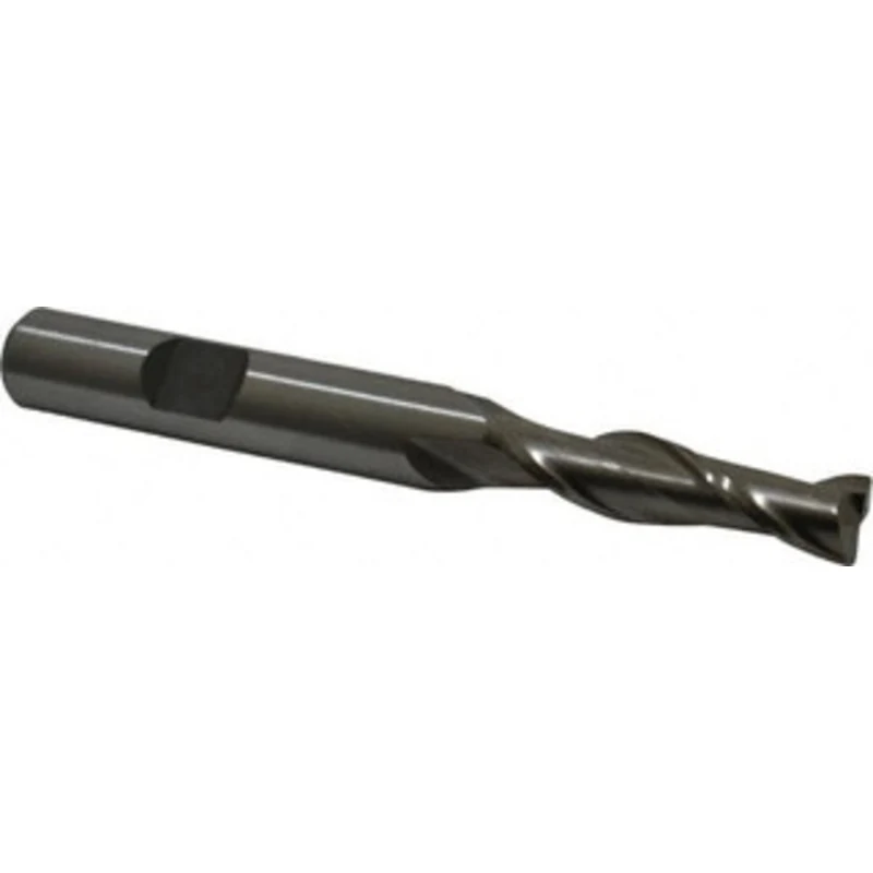 Value Collection 5/16, 1-1/4 LOC, 3/8 Shank Diam, 3-5/16 OAL, 2 Flute, High Speed Steel Square End Mill Single End, U...